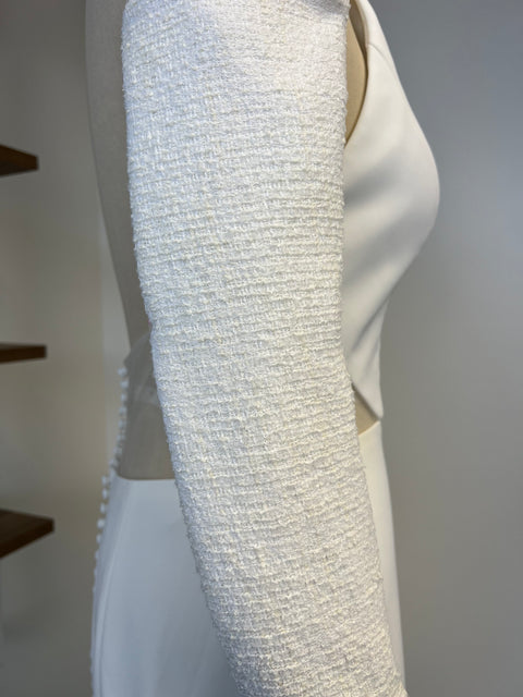 S / Fitted Tweed Sleeve