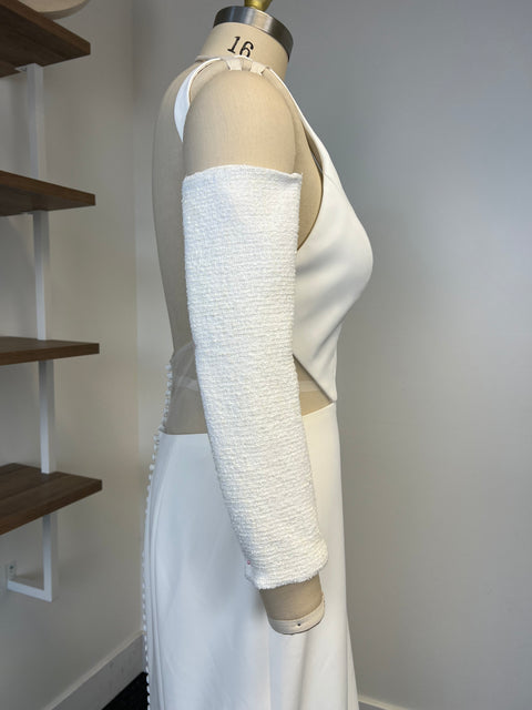 S / Fitted Tweed Sleeve