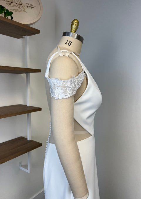 S / Lace Cap Sleeve 001