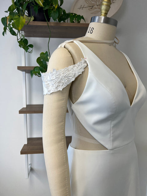 S / Lace Cap Sleeve 001