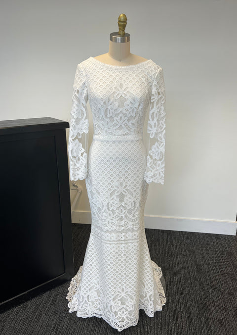 Modest Long Sleeve Wedding Dress- Affordable Wedding Dress